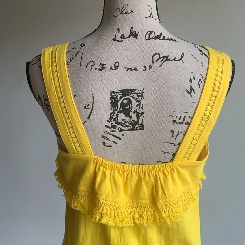 J. Crew. Fringe Warm Sun Tank Top Size XS NWT